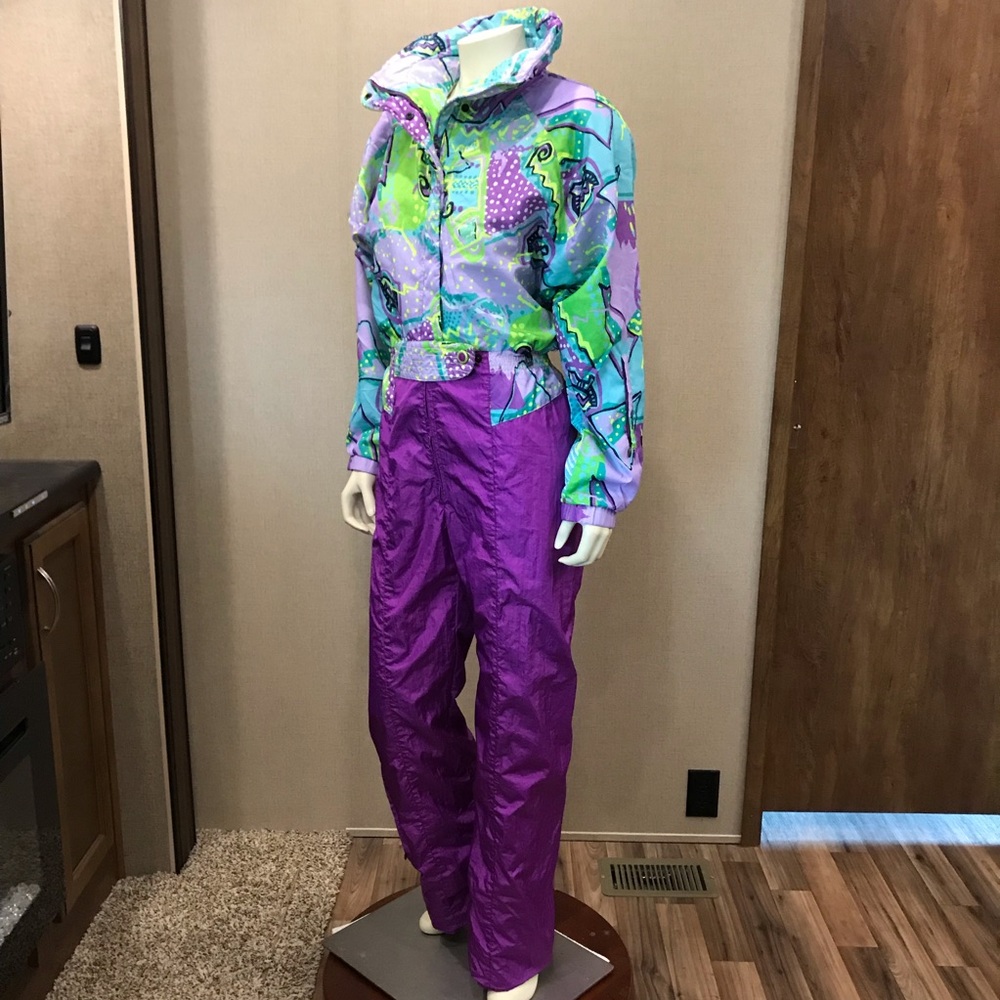 Roffe Ski Suit Vtg 80's Jumpsuit One-Piece Snow - Picture 3 of 8